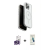 MARSİLYAN™- iPhone 16 Pro Max Kılıf Pusula Form Serisi - Şeffaf Pasifik Cam Ekran Koruyucu + Bilvis Titan Kamera Lens - SH