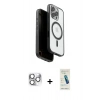 MARSİLYAN™- iPhone 16 Pro Max Kılıf Pusula Form Serisi - Şeffaf Pasifik Cam Ekran Koruyucu + Pers Alüminyum Kamera Lens - GS