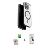 MARSİLYAN™- iPhone 16 Pro Max Kılıf Pusula Form Serisi - Şeffaf Pasifik Cam Ekran Koruyucu + Raze Metal Kamera Lens - NLGY