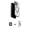 MARSİLYAN™- iPhone 16 Pro Max Kılıf Pusula Form Serisi - Şeffaf Pasifik Cam Ekran Koruyucu + PVD Metal Kamera Lens - SH