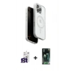 MARSİLYAN™- iPhone 16 Pro Max Kılıf Pusula Form Serisi - Siyah 360 Mat Full Body Arka Koruyucu + Bilvis Titan Kamera Lens - TMGI
