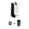 MARSİLYAN™- iPhone 16 Pro Max Kılıf Pusula Form Serisi - Siyah 360 Mat Full Body Arka Koruyucu + PVD Metal Kamera Lens - SH