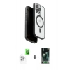 MARSİLYAN™- iPhone 16 Pro Max Kılıf Pusula Form Serisi - Siyah 360 Mat Full Body Arka Koruyucu + Raze Metal Kamera Lens - BZ