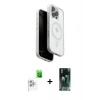 MARSİLYAN™- iPhone 16 Pro Max Kılıf Pusula Form Serisi - Siyah 360 Mat Full Body Arka Koruyucu + Raze Metal Kamera Lens - BZ