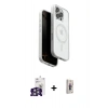 MARSİLYAN™- iPhone 16 Pro Max Kılıf Pusula Form Serisi - Siyah Bilvis 3D Cam Ekran Koruyucu + Bilvis Titan Kamera Lens - GS