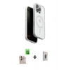 MARSİLYAN™- iPhone 16 Pro Max Kılıf Pusula Form Serisi - Siyah Bilvis 3D Cam Ekran Koruyucu + Raze Metal Kamera Lens - NLGY