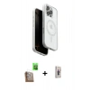 MARSİLYAN™- iPhone 16 Pro Max Kılıf Pusula Form Serisi - Siyah Bilvis 3D Cam Ekran Koruyucu + Raze Metal Kamera Lens - CLTM