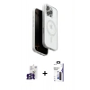 MARSİLYAN™- iPhone 16 Pro Max Kılıf Pusula Form Serisi - Siyah Bilvis 3X AR Hayalet Cam Ekran Koruyucu + Bilvis Titan Kamera Lens - TMGI
