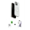 MARSİLYAN™- iPhone 16 Pro Max Kılıf Pusula Form Serisi - Siyah Bilvis 3X AR Hayalet Cam Ekran Koruyucu + Raze Metal Kamera Lens - BZ