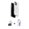 MARSİLYAN™- iPhone 16 Pro Max Kılıf Pusula Form Serisi - Siyah Bilvis 3X AR HD Cam Ekran Koruyucu + Bilvis Titan Kamera Lens - SH