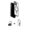 MARSİLYAN™- iPhone 16 Pro Max Kılıf Pusula Form Serisi - Siyah Bilvis 3X AR HD Cam Ekran Koruyucu + Bilvis Titan Kamera Lens - SH