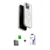 MARSİLYAN™- iPhone 16 Pro Max Kılıf Pusula Form Serisi - Siyah Bilvis 3X AR HD Cam Ekran Koruyucu + Raze Metal Kamera Lens - SH