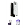 MARSİLYAN™- iPhone 16 Pro Max Kılıf Pusula Form Serisi - Siyah Bilvis 5in1 3D Magic Cam Ekran Koruyucu + Bilvis Titan Kamera Lens - GS