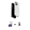 MARSİLYAN™- iPhone 16 Pro Max Kılıf Pusula Form Serisi - Siyah Bilvis Hayalet Cam Ekran Koruyucu + Bilvis Titan Kamera Lens - SH