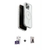 MARSİLYAN™- iPhone 16 Pro Max Kılıf Pusula Form Serisi - Siyah Bilvis Hayalet Cam Ekran Koruyucu + Bilvis Titan Kamera Lens - TMGI