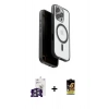 MARSİLYAN™- iPhone 16 Pro Max Kılıf Pusula Form Serisi - Siyah Buffer Cam Ekran Koruyucu + Bilvis Titan Kamera Lens - GS