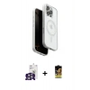 MARSİLYAN™- iPhone 16 Pro Max Kılıf Pusula Form Serisi - Siyah Buffer Cam Ekran Koruyucu + Bilvis Titan Kamera Lens - GS