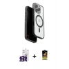 MARSİLYAN™- iPhone 16 Pro Max Kılıf Pusula Form Serisi - Siyah Buffer Cam Ekran Koruyucu + Siyah Bilvis Titan Kamera Lens