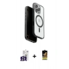 MARSİLYAN™- iPhone 16 Pro Max Kılıf Pusula Form Serisi - Siyah Buffer Cam Ekran Koruyucu + Bilvis Titan Kamera Lens - TMGI