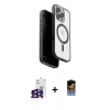 MARSİLYAN™- iPhone 16 Pro Max Kılıf Pusula Form Serisi - Siyah Buffer Hayalet Cam Ekran Koruyucu + Bilvis Titan Kamera Lens - SH