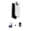 MARSİLYAN™- iPhone 16 Pro Max Kılıf Pusula Form Serisi - Siyah Buffer Hayalet Cam Ekran Koruyucu + Bilvis Titan Kamera Lens - SH