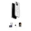 MARSİLYAN™- iPhone 16 Pro Max Kılıf Pusula Form Serisi - Siyah Buffer Hayalet Cam Ekran Koruyucu + Bilvis Titan Kamera Lens - TMGI