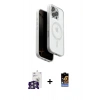 MARSİLYAN™- iPhone 16 Pro Max Kılıf Pusula Form Serisi - Siyah Buffer Hayalet Cam Ekran Koruyucu + Bilvis Titan Kamera Lens - GS