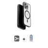 MARSİLYAN™- iPhone 16 Pro Max Kılıf Pusula Form Serisi - Siyah Joko Magic 5D Cam + PVD Metal Kamera Lens - GS