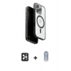 MARSİLYAN™- iPhone 16 Pro Max Kılıf Pusula Form Serisi - Siyah Joko Magic 5D Cam + PVD Metal Kamera Lens - SH
