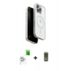 MARSİLYAN™- iPhone 16 Pro Max Kılıf Pusula Form Serisi - Siyah Joko Magic 5D Hayalet Cam + Raze Metal Kamera Lens - BZ