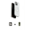 MARSİLYAN™- iPhone 16 Pro Max Kılıf Pusula Form Serisi - Siyah Joko Magic 5D Hayalet Cam + PVD Metal Kamera Lens - GD