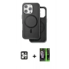 MARSİLYAN™- iPhone 16 Pro Max Kılıf Pusula Işık Koleksiyonu - Şeffaf 360 Full Body Arka Koruyucu + PVD Metal Kamera Lens - GS