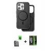 MARSİLYAN™- iPhone 16 Pro Max Kılıf Pusula Işık Koleksiyonu - Şeffaf 360 Full Body Arka Koruyucu + Raze Metal Kamera Lens - SH