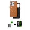 MARSİLYAN™- iPhone 16 Pro Max Kılıf Pusula Işık Koleksiyonu - Şeffaf 360 Full Body Arka Koruyucu + Raze Metal Kamera Lens - SH