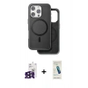 MARSİLYAN™- iPhone 16 Pro Max Kılıf Pusula Işık Koleksiyonu - Şeffaf Pasifik Cam Ekran Koruyucu + Bilvis Titan Kamera Lens - SH