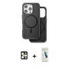MARSİLYAN™- iPhone 16 Pro Max Kılıf Pusula Işık Koleksiyonu - Şeffaf Pasifik Cam Ekran Koruyucu + PVD Metal Kamera Lens - GD