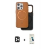 MARSİLYAN™- iPhone 16 Pro Max Kılıf Pusula Işık Koleksiyonu - Şeffaf Pasifik Cam Ekran Koruyucu + PVD Metal Kamera Lens - SH