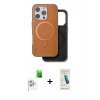 MARSİLYAN™- iPhone 16 Pro Max Kılıf Pusula Işık Koleksiyonu - Şeffaf Pasifik Cam Ekran Koruyucu + Raze Metal Kamera Lens - BZ