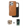 MARSİLYAN™- iPhone 16 Pro Max Kılıf Pusula Işık Koleksiyonu - Siyah 360 Mat Full Body Arka Koruyucu + Çöl Titanyum Pers Alüminyum Kamera Lens