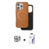 MARSİLYAN™- iPhone 16 Pro Max Kılıf Pusula Işık Koleksiyonu - Siyah Bilvis 3X AR HD Cam Ekran Koruyucu + Pers Alüminyum Kamera Lens - GI