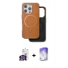 MARSİLYAN™- iPhone 16 Pro Max Kılıf Pusula Işık Koleksiyonu - Siyah Bilvis 5in1 3D Magic Cam Ekran Koruyucu + Bilvis Titan Kamera Lens - GS