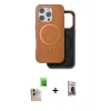 MARSİLYAN™- iPhone 16 Pro Max Kılıf Pusula Işık Koleksiyonu - Siyah Bilvis Hayalet Cam Ekran Koruyucu + Raze Metal Kamera Lens - NLGY