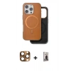 MARSİLYAN™- iPhone 16 Pro Max Kılıf Pusula Işık Koleksiyonu - Siyah Bilvis Hayalet Cam Ekran Koruyucu + Pers Alüminyum Kamera Lens - CLTM