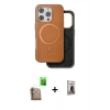 MARSİLYAN™- iPhone 16 Pro Max Kılıf Pusula Işık Koleksiyonu - Siyah Bilvis Hayalet Cam Ekran Koruyucu + Raze Metal Kamera Lens - CLTM