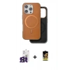 MARSİLYAN™- iPhone 16 Pro Max Kılıf Pusula Işık Koleksiyonu - Siyah Buffer Cam Ekran Koruyucu + Bilvis Titan Kamera Lens - SH