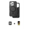 MARSİLYAN™- iPhone 16 Pro Max Kılıf Pusula Işık Koleksiyonu - Siyah Buffer Cam Ekran Koruyucu + PVD Metal Kamera Lens - SH