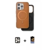 MARSİLYAN™- iPhone 16 Pro Max Kılıf Pusula Işık Koleksiyonu - Siyah Buffer Hayalet Cam Ekran Koruyucu + PVD Metal Kamera Lens - GD