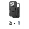 MARSİLYAN™- iPhone 16 Pro Max Kılıf Pusula Işık Koleksiyonu - Siyah Joko Magic 5D Cam + PVD Metal Kamera Lens - GS