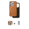 MARSİLYAN™- iPhone 16 Pro Max Kılıf Pusula Işık Koleksiyonu - Siyah Joko Magic 5D Cam + Pers Alüminyum Kamera Lens - CLTM
