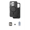 MARSİLYAN™- iPhone 16 Pro Max Kılıf Pusula Işık Koleksiyonu - Siyah Joko Magic 5D Cam + PVD Metal Kamera Lens - GD